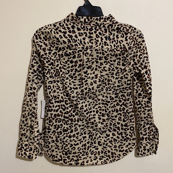1901 Beige Shadow Leopard Print Long Sleeve Top Size XS - Picture 6 of 10